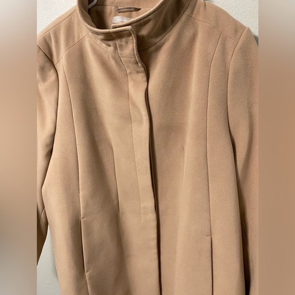 Anthology Funnel Neck Single-Breasted Long Coat Camel Color with Woman size 26 - Picture 5 of 10